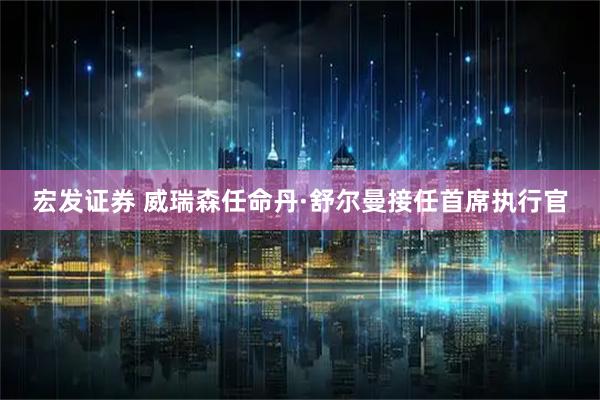 宏发证券 威瑞森任命丹·舒尔曼接任首席执行官