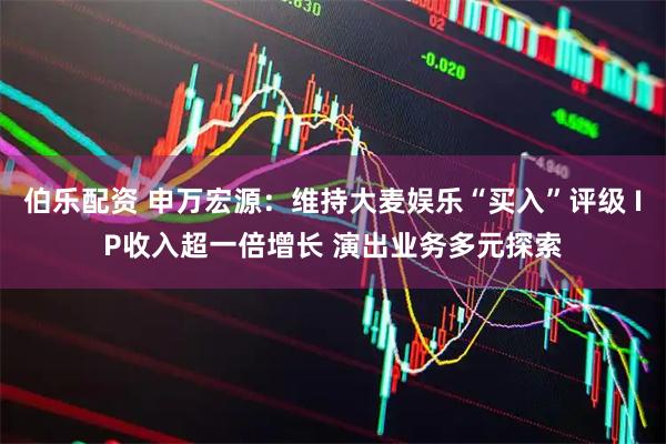 伯乐配资 申万宏源：维持大麦娱乐“买入”评级 IP收入超一倍增长 演出业务多元探索